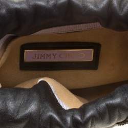 Jimmy Choo Black Leather Sequin Embellished Crossbody Bag