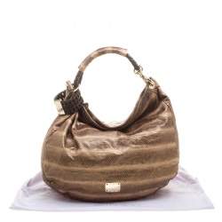 Jimmy Choo Beige Python Large Sky Bangle Hobo