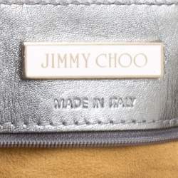 Jimmy Choo Silver Python Embossed Leather Riki Tote