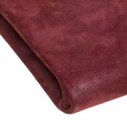 Jimmy Choo Burgundy Shimmering Leather Charlize Clutch