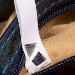 Pre Owned Jimmy Choo Sage Green/Black Patent Leather and Suede Marla Satchel