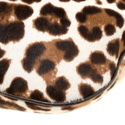مملوكة مسبقًا Jimmy Choo Beige Leopard Print Calfhair Drawstring Crossbody Bag