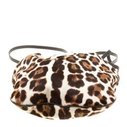 مملوكة مسبقًا Jimmy Choo Beige Leopard Print Calfhair Drawstring Crossbody Bag