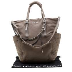 Pre Owned حقيبة يد جيمي تشو بلير جلد رمادية فاتحة