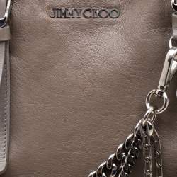 Pre Owned حقيبة يد جيمي تشو بلير جلد رمادية فاتحة