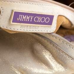 Pre Owned Jimmy Choo Metallic Leather Malena Satchel