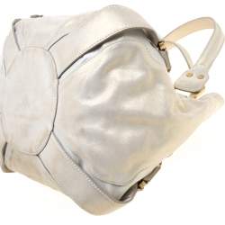 Pre Owned Jimmy Choo Metallic Leather Malena Satchel