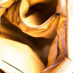 مملوكة مسبقًا حقيبة جيمي تشو توليتا جلد بنية ميتالك