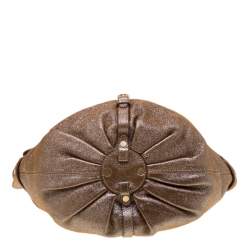 مملوكة مسبقًا حقيبة جيمي تشو توليتا جلد بنية ميتالك