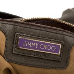 Pre Owned Jimmy Choo Seaweed Green Python and Leather Tulita Shoulder Bag