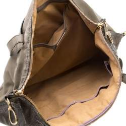 Pre Owned Jimmy Choo Seaweed Green Python and Leather Tulita Shoulder Bag