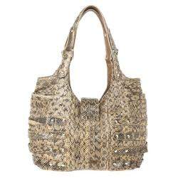 Jimmy Choo Bree Snakeskin Tote