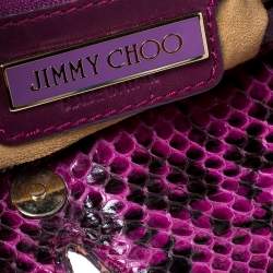 Jimmy Choo Purple Suede and Leather Alex Shoulder Bag