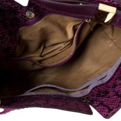 Jimmy Choo Purple Suede and Leather Alex Shoulder Bag