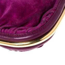 Jimmy Choo Purple Suede and Leather Alex Shoulder Bag