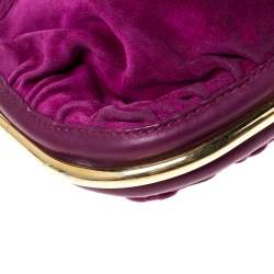 Jimmy Choo Purple Suede and Leather Alex Shoulder Bag