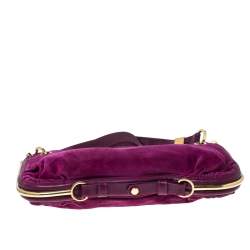 Jimmy Choo Purple Suede and Leather Alex Shoulder Bag