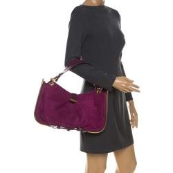 Jimmy Choo Purple Suede and Leather Alex Shoulder Bag