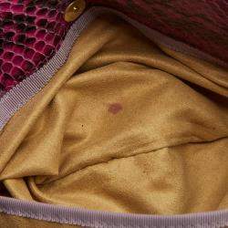 Jimmy Choo Purple Suede and Leather Alex Shoulder Bag