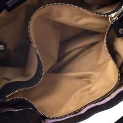 مملوكة مسبقًا حقيبة جيمي شو ريكي جلد أسود وحواف جلد ثعبان