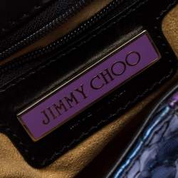 مملوكة مسبقًا Jimmy Choo Multicolor Metallic Python Frame Flap Chain Shoulder Bag