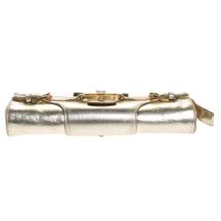 Pre Owned Jimmy Choo Metallic Gold Leather Tulita Wristlet