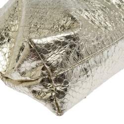 مملوكة مسبقًا حقيبة معصم جيمي تشو جلد ذهبية ميتالك