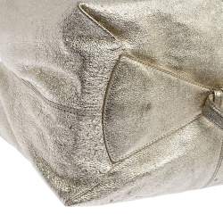 Pre Owned Jimmy Choo Metallic Gold Leather Large Hobo