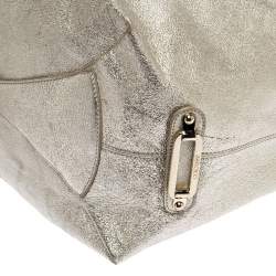 Pre Owned Jimmy Choo Metallic Gold Leather Large Hobo