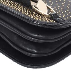 Pre Owned Jimmy Choo Black Studded Leather Zadie Crossbody Bag