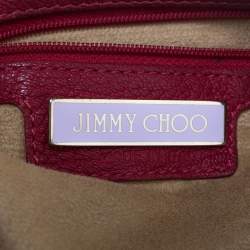 Pre Owned Jimmy Choo Red Leather Rhea Tote