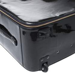Pre Owned Jimmy Choo Black Patent Leather Terence Suitcase