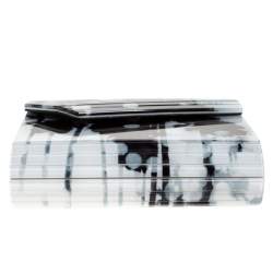 مملوكة مسبقًا Jimmy Choo Black/White Printed Acrylic Candy Clutch Bag