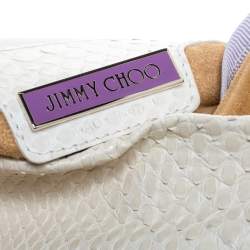 Pre Owned Jimmy Choo Cream Python Large Saba Hobo