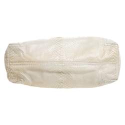 Pre Owned Jimmy Choo Cream Python Large Saba Hobo