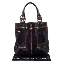 Pre Owned حقيبة يد جيمي تشو مونا سويدي وجلد خضراء نيون