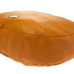 مملوكة مسبقًا Jimmy Choo Orange Leather and Python Trim Handle Sky Hobo