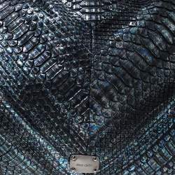 Jimmy Choo Holographic Python Effect Leather Sky Hobo