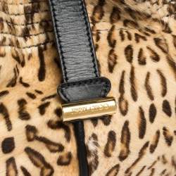 Jimmy Choo Brown/Black Leopard Print Calfhair and Leather Alex Hobo