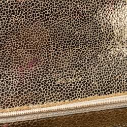 مملوكة مسبقًا حقيبة كلتش جيمي تشو ريسي غليتر و جلد ذهبي ميتاليك