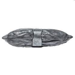 Jimmy Choo Metallic Silver Leather Rio Chain Bag