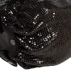 Pre Owned Jimmy Choo Black Leather and Chainmail Tulita Hobo