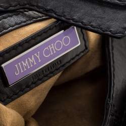 Pre Owned Jimmy Choo Black Leather and Chainmail Tulita Hobo