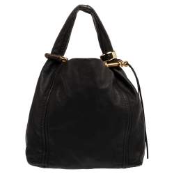 Pre Owned Jimmy Choo Black Leather Solar Hobo