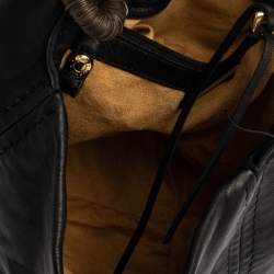 Pre Owned Jimmy Choo Black Leather Solar Hobo