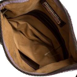 Pre Owned Jimmy Choo Burgundy Patent Leather and Suede Mave Foldover Clutch