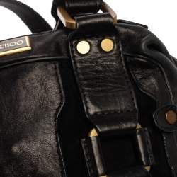 Pre Owned Jimmy Choo Black Leather Malena Satchel