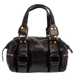 Pre Owned Jimmy Choo Black Leather Malena Satchel