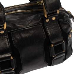 Pre Owned Jimmy Choo Black Leather Malena Satchel