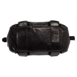 Pre Owned Jimmy Choo Black Leather Malena Satchel